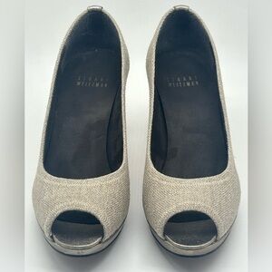 Gorgeous Stuart Weitzman 2.8in Heel  leather canvas